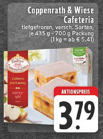 Coppenrath & Wiese Cafeteria - tiefgefroren, verschiedene Sorten, je 435 g - 700 g Packung