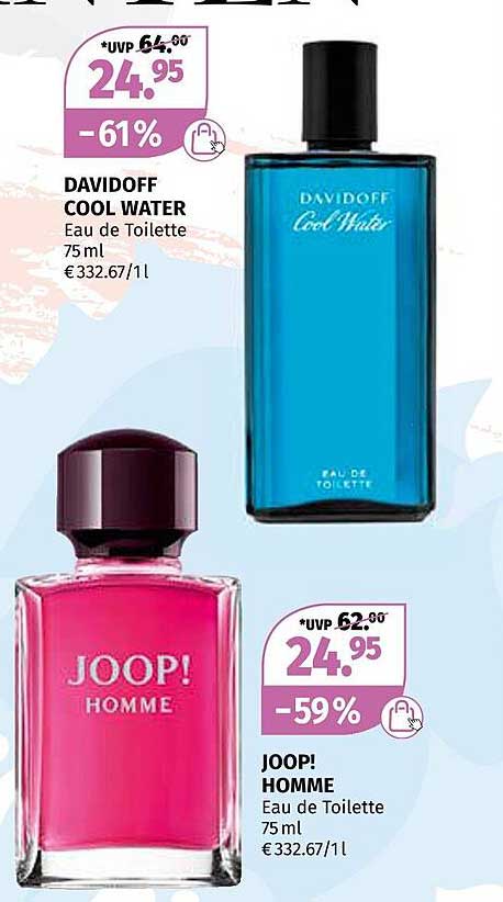 DAVIDOFF COOL WATER Eau de Toilette 75 ml - 61% Ersparnis