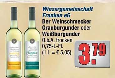 Der Weinschmecker Grauburgunder oder Weißburgunder 0,75-Liter-Flasche
