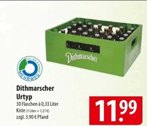 Dithmarscher Urtyp 30 Flaschen à 0,33 Liter Kiste