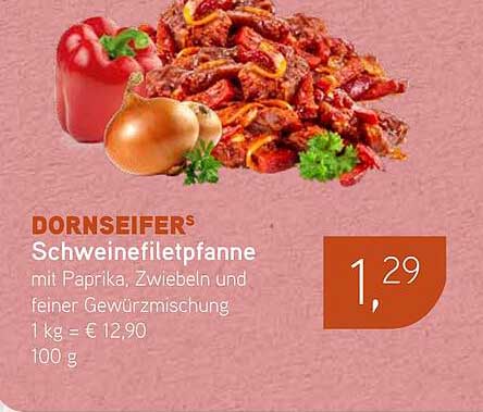 DORNSEIFERS Schweinefiletpfanne mit Paprika, Zwiebeln und feiner Gewürzmischung