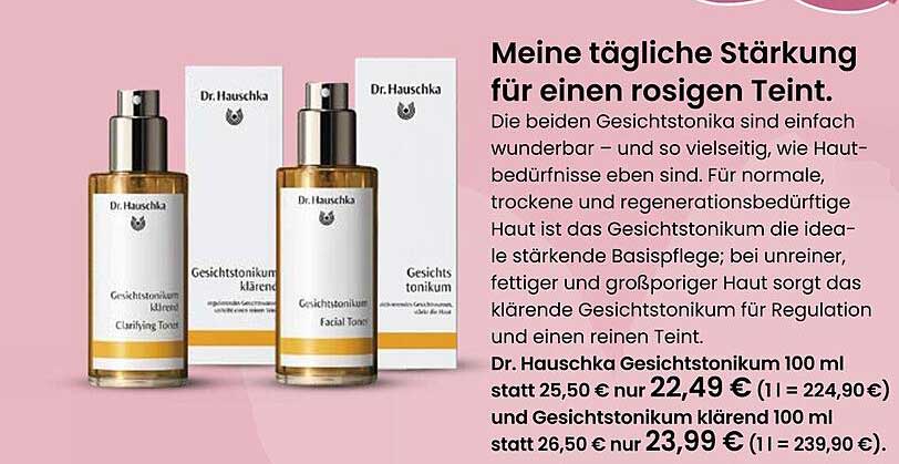 Dr. Hauschka Gesichtstonikum klärend 100 ml und Gesichtstonikum 100 ml