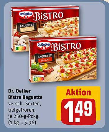 Dr. Oetker Bistro Baguette, verschiedene Sorten