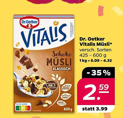 Dr. Oetker Vitalis Müsli Schoko klassisch 600 g