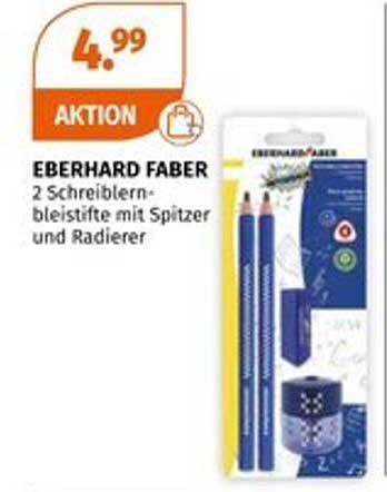 Eberhard Faber 2 Schreiblernbleistifte mit Spitzer und Radierer