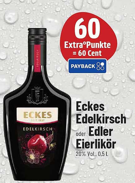 Eckes Edelkirsch oder Edler Eierlikör 20% Vol., 0,5 L