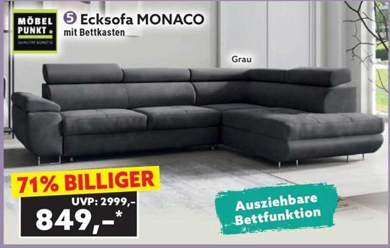 Ecksofa MONACO mit Bettkasten - 71% billiger