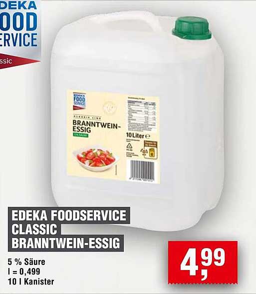 EDEKA Foodservice Classic Branntwein-Essig 10 Liter
