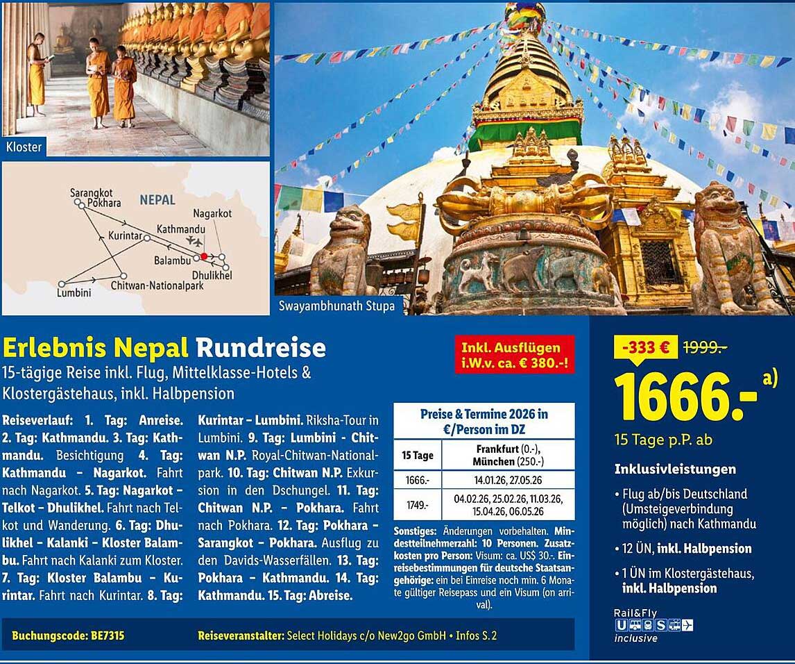Erlebnis Nepal Rundreise