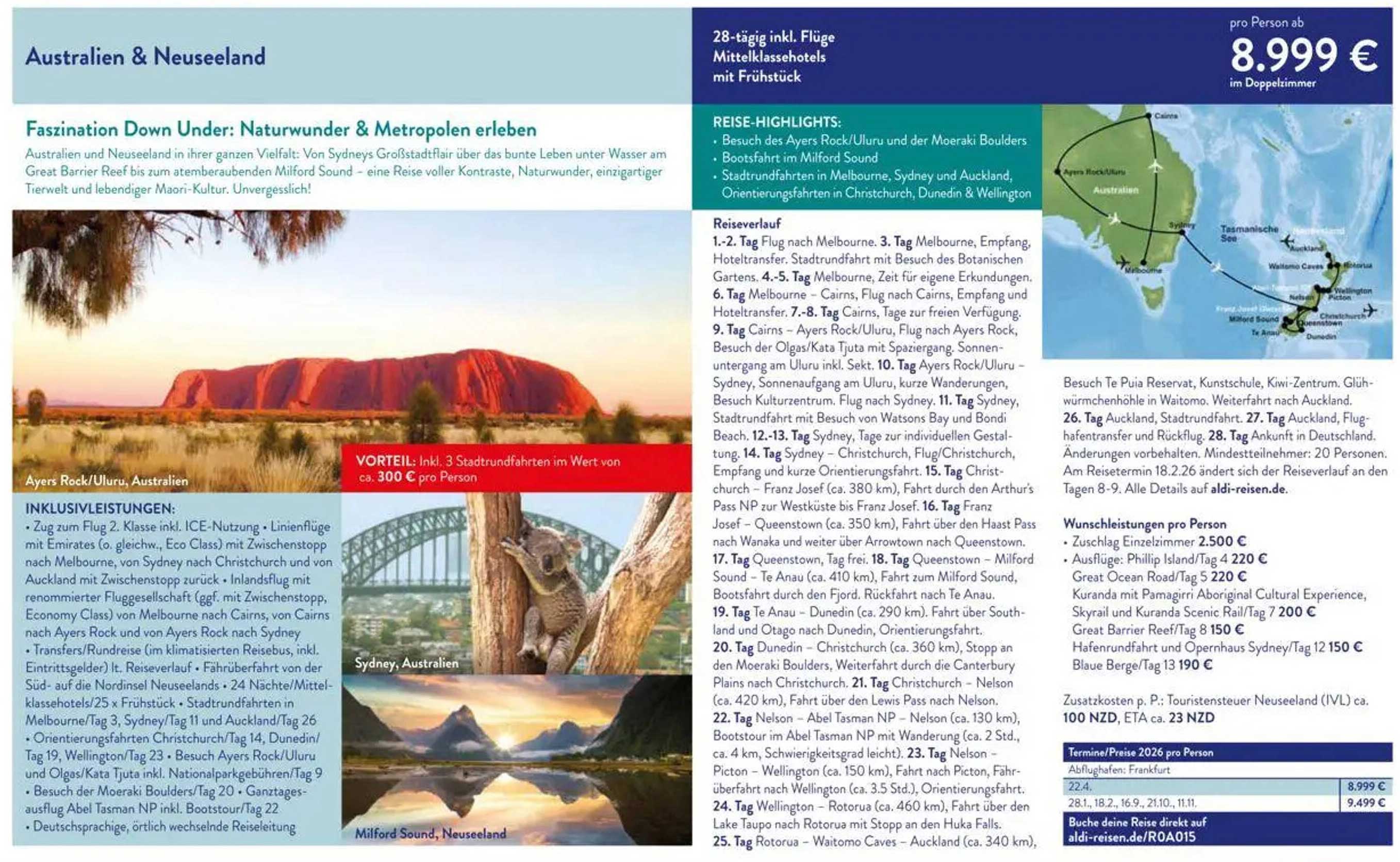 Faszination Down Under: Naturwunder & Metropolen erleben