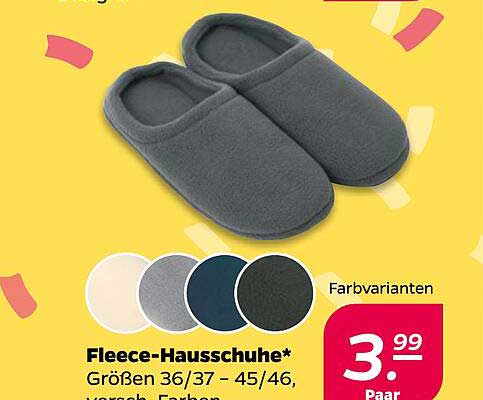 Fleece-Hausschuhe* - Bequem und warm für Zuhause