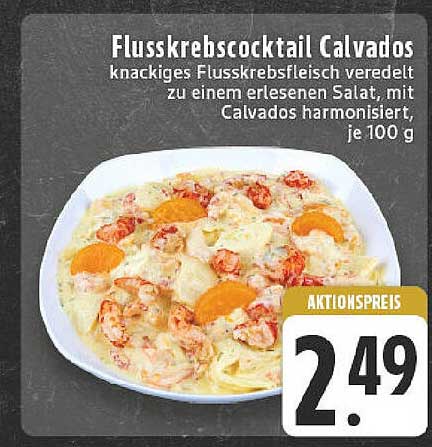 Flusskrebs Cocktail Calvados