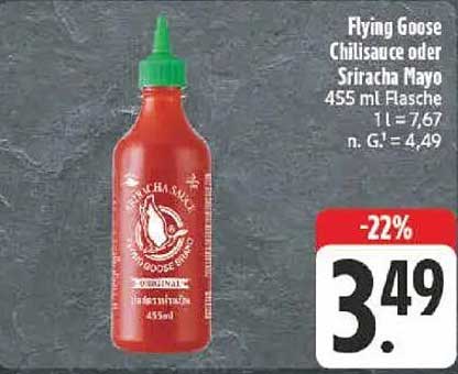 Flying Goose Chilisauce oder Sriracha Mayo 455 ml Flasche
