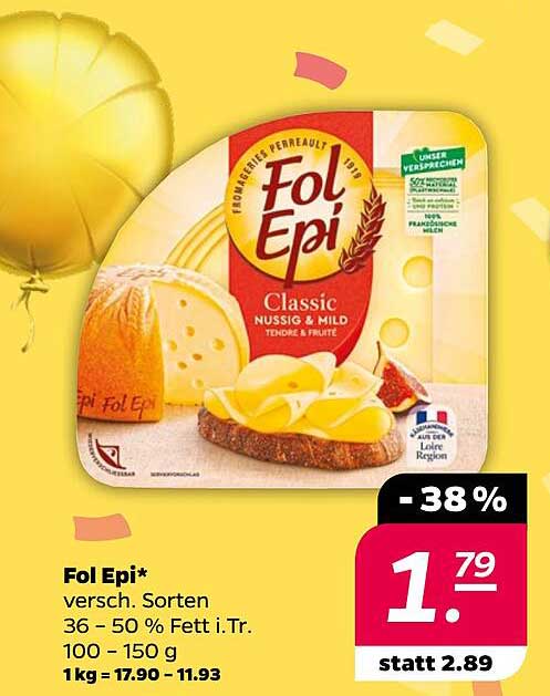 Fol Epi Classic Nussig & Mild, verschiedene Sorten