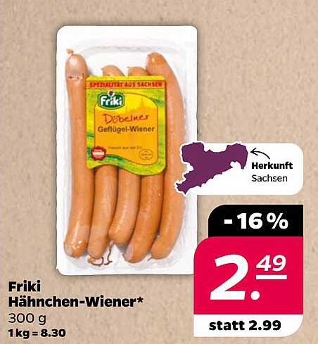 Friki Hähnchen-Wiener* 300 g - Jetzt nur 2,49 €