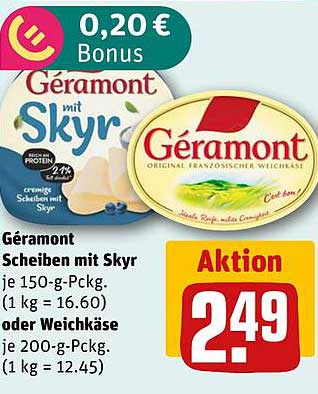 Géramont Scheiben mit Skyr, 150-g-Packung