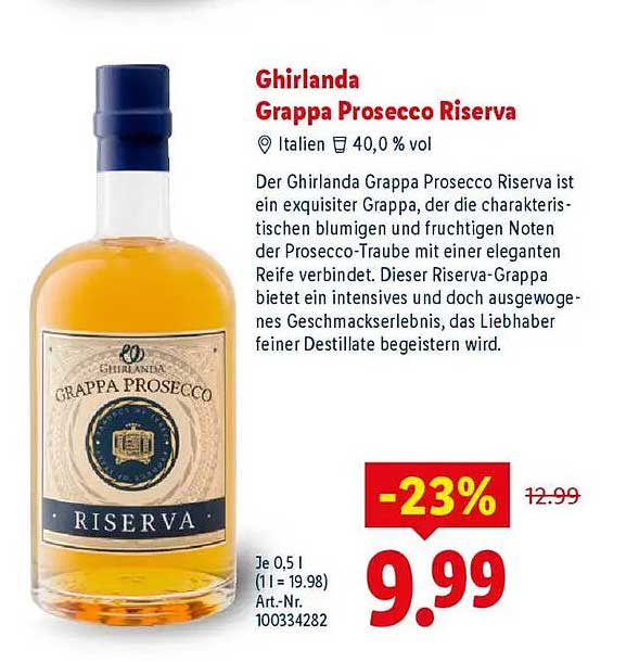 Ghirlanda Grappa Prosecco Riserva