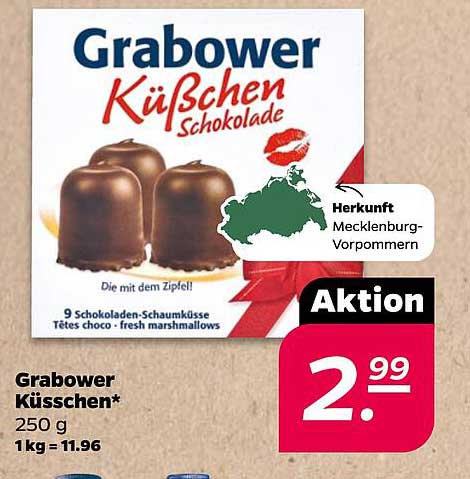 Grabower Küsschen Schokolade 250 g