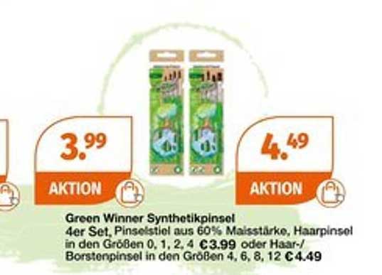 Green Winner Synthetikpinsel 4er Set