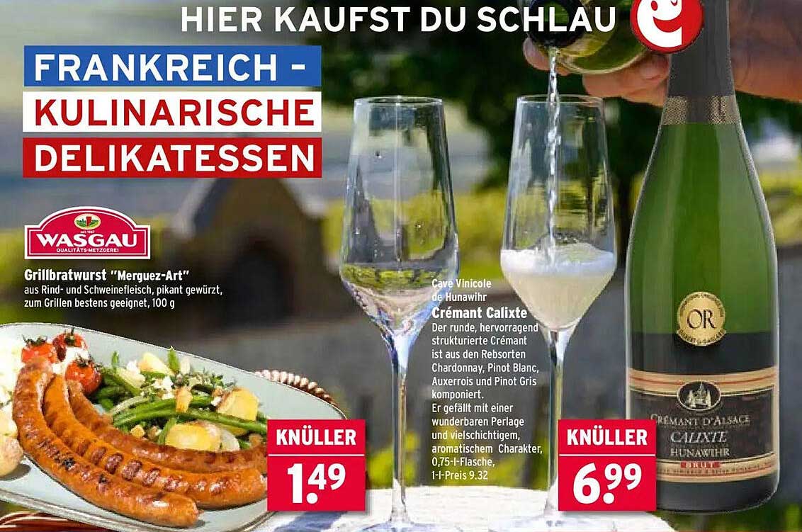 Grillbratwurst "Merguez-Art" aus Rind- und Schweinefleisch, pikant gewürzt, zum Grillen bestens geeignet, 100 g