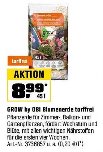 GROW by OBI Blumenerde torffrei