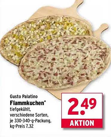 Gusto Palatino Flammkuchen - Tiefgekühlt, verschiedene Sorten