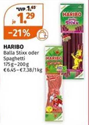 HARIBO Balla Stixx oder Spaghetti 175 g - 200 g