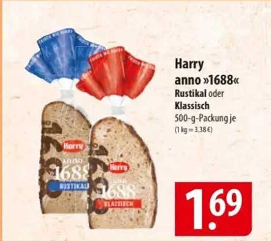 Harry anno »1688« Rustikal oder Klassisch 500-g-Packung je