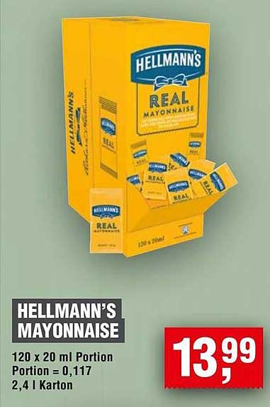 HELLMANN’S MAYONNAISE 120 x 20 ml Portion