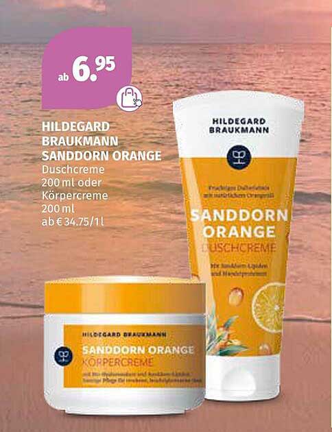 HILDEGARD BRAUKMANN SANDDORN ORANGE Duschcreme 200 ml oder Körpercreme 200 ml