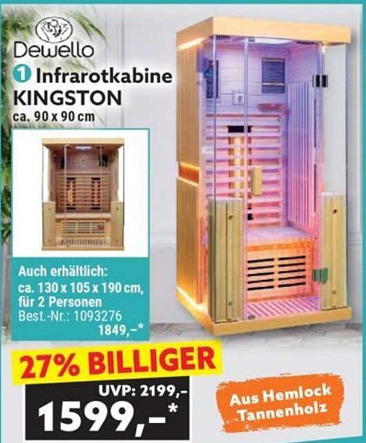 Infrarotkabine KINGSTON