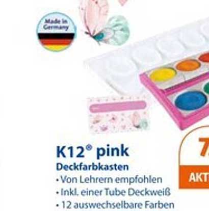 K12® pink Deckfarbkasten
