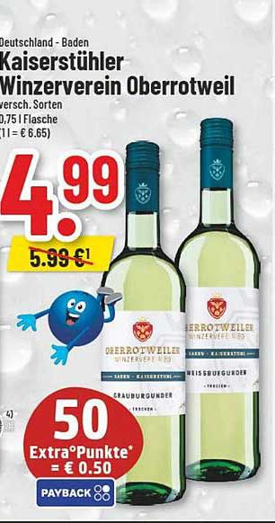 Kaiserstühler Winzerverein Oberrotweil - Auswahl verschiedener Sorten