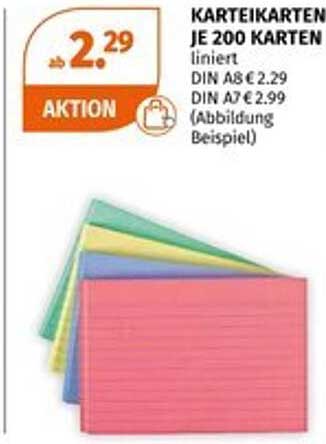 Karteikarten je 200 Karten - liniert
