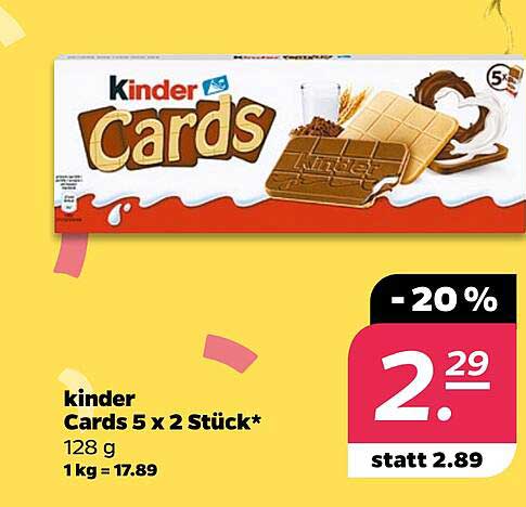 Kinder Cards 5 x 2 Stück