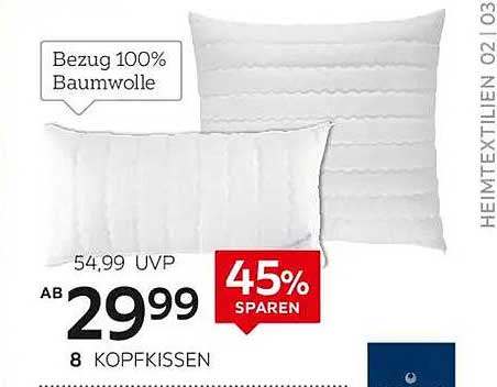 Kopfkissen 8er Set - 100 % Baumwolle