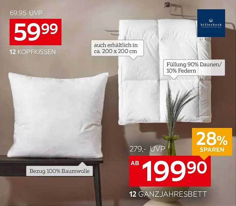 Kopfkissen & Ganzjahresbett von billerbeck