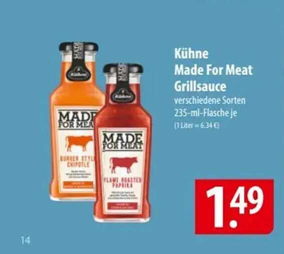 KühnMade For Meat Grillsauce, verschiedene Sorten 235-ml-Flasche