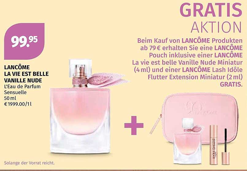 LANCÔME La Vie est Belle Vanille Nude Eau de Parfum 50 ml