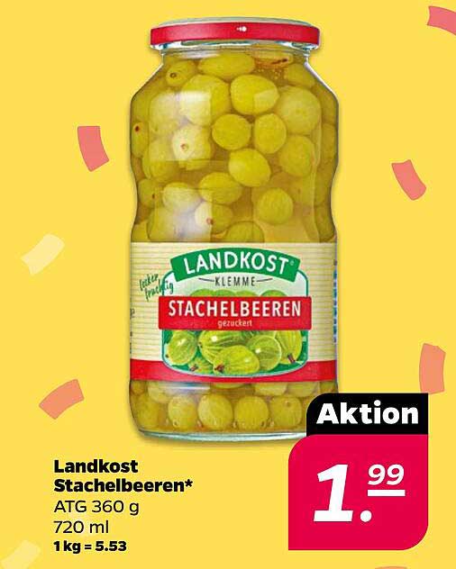Landkost Stachelbeeren, gezuckert, 720 ml