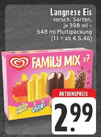 Langnese Eis Family Mix x7 - 548 ml Multipackung