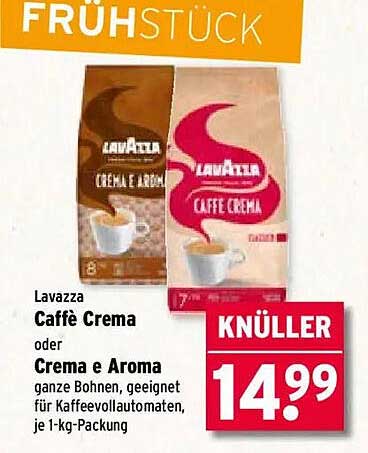 Lavazza Caffè Crema oder Crema e Aroma 1-kg-Packung