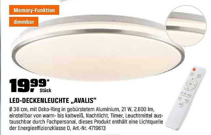 LED-DECKENLEUCHTE „AVALIS“