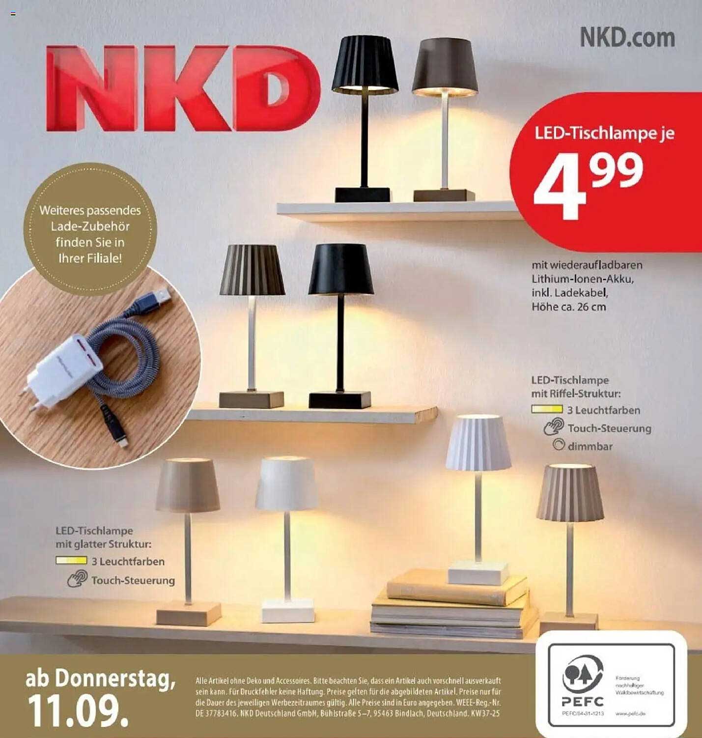 LED-Tischlampe je 4,99