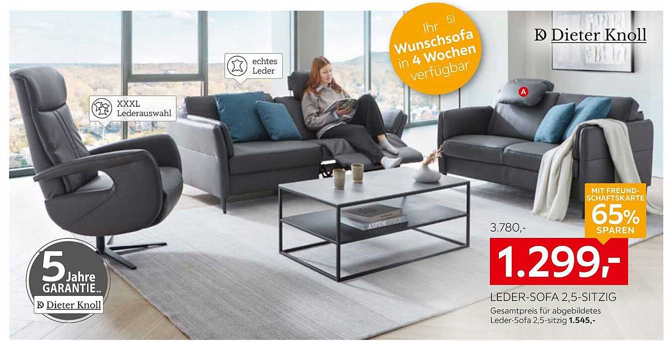 LEDER-SOFA 2,5-SITZIG