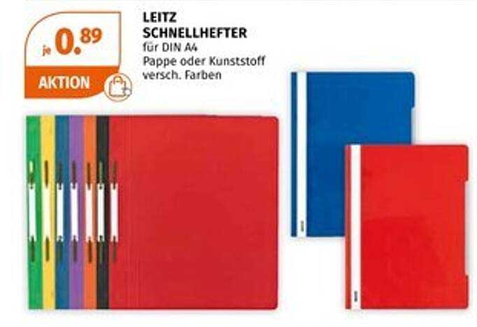 LEITZ SCHNELLHEFTER für DIN A4 - jetzt nur 0,89 €