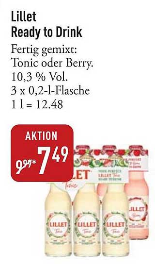 Lillet Ready to Drink - Fertig gemixt: Tonic oder Berry