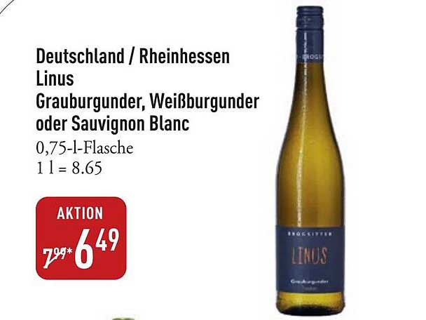 Linus Grauburgunder, Weißburgunder oder Sauvignon Blanc 0,75-l-Flasche