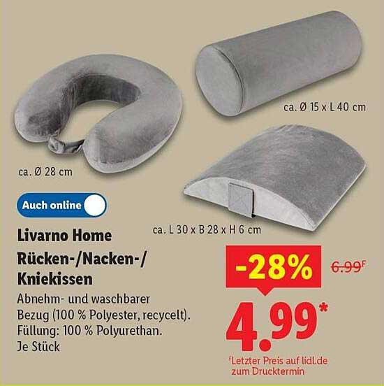 Livorno Home Rücken-/Nacken-/Kniekissen