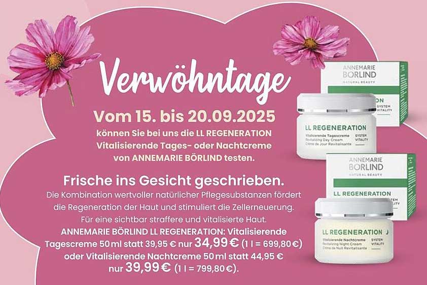 LL REGENERATION Vitalisierende Tages- oder Nachtcreme von ANNEMARIE BÖRLIND